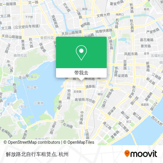 解放路北自行车租赁点地图