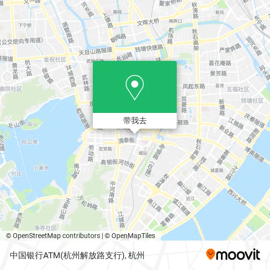 中国银行ATM(杭州解放路支行)地图