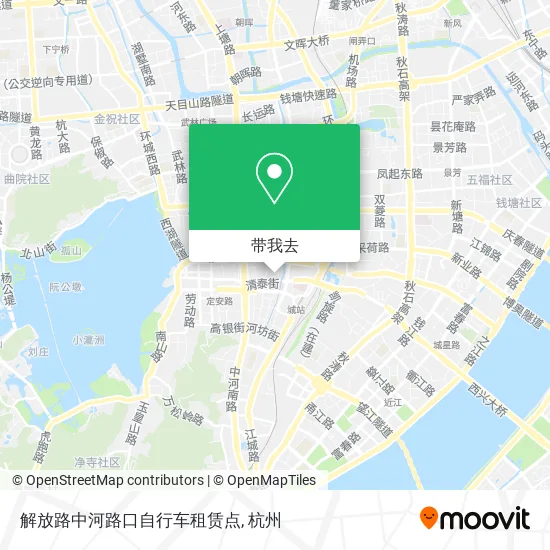解放路中河路口自行车租赁点地图