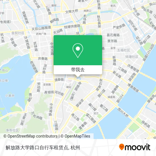 解放路大学路口自行车租赁点地图