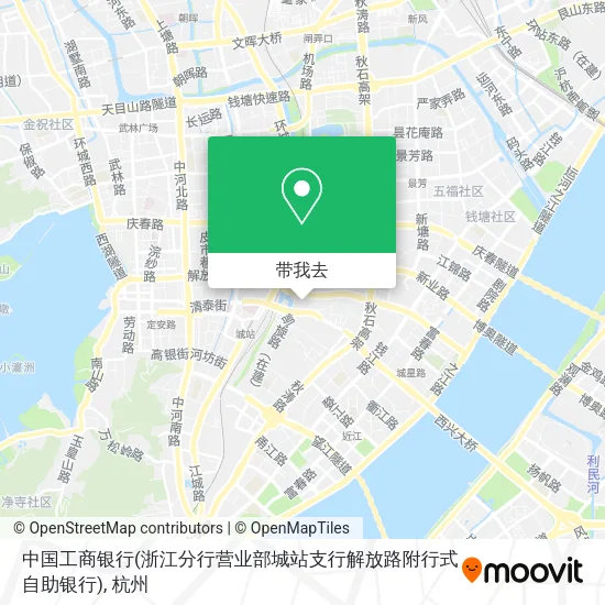 中国工商银行(浙江分行营业部城站支行解放路附行式自助银行)地图