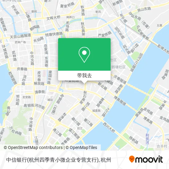 中信银行(杭州四季青小微企业专营支行)地图