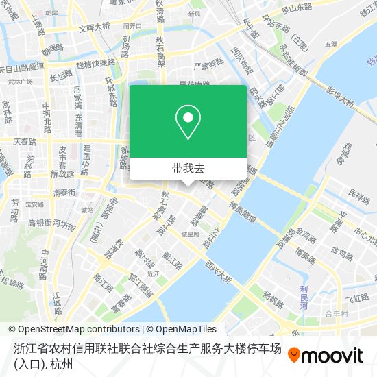 浙江省农村信用联社联合社综合生产服务大楼停车场(入口)地图