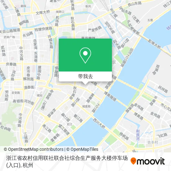 浙江省农村信用联社联合社综合生产服务大楼停车场(入口)地图