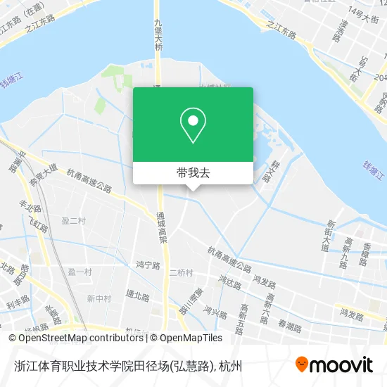 浙江体育职业技术学院田径场(弘慧路)地图
