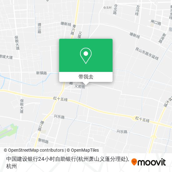 中国建设银行24小时自助银行(杭州萧山义蓬分理处)地图