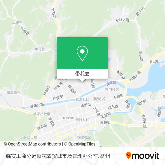 临安工商分局浙皖农贸城市场管理办公室地图