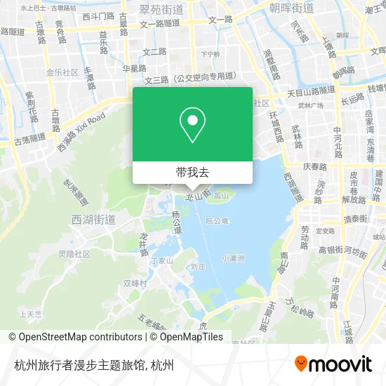 杭州旅行者漫步主题旅馆地图