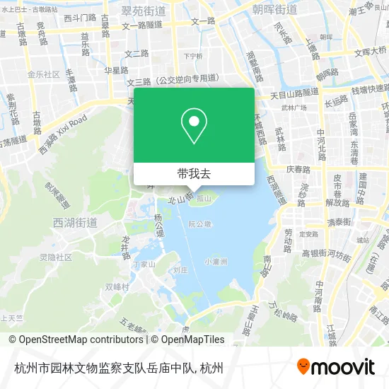 杭州市园林文物监察支队岳庙中队地图