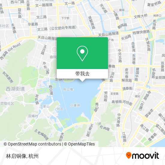 林启铜像地图