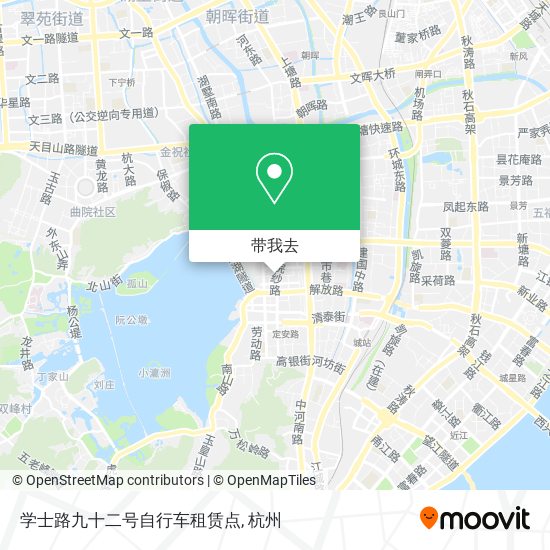 学士路九十二号自行车租赁点地图