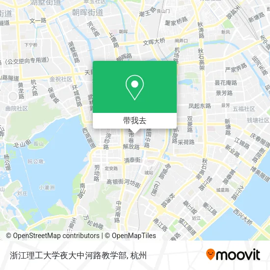浙江理工大学夜大中河路教学部地图