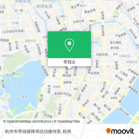 杭州市劳动保障局信访接待室地图
