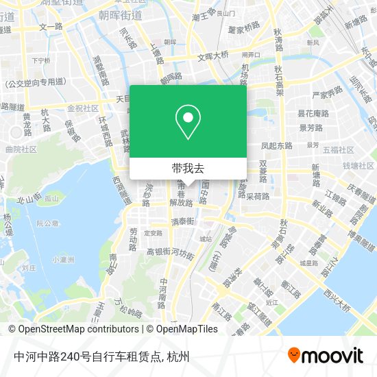 中河中路240号自行车租赁点地图