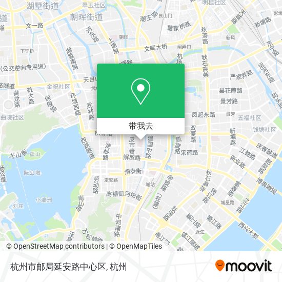 杭州市邮局延安路中心区地图