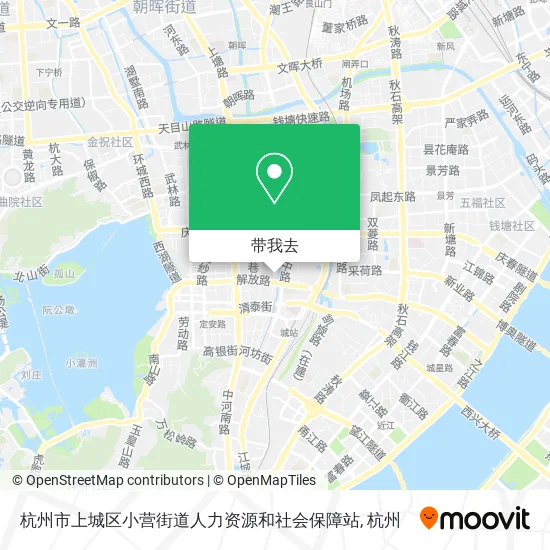 杭州市上城区小营街道人力资源和社会保障站地图