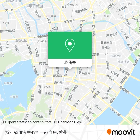 浙江省血液中心浙一献血屋地图