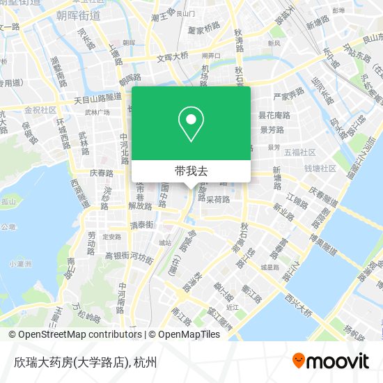 欣瑞大药房(大学路店)地图