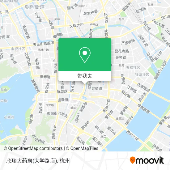 欣瑞大药房(大学路店)地图