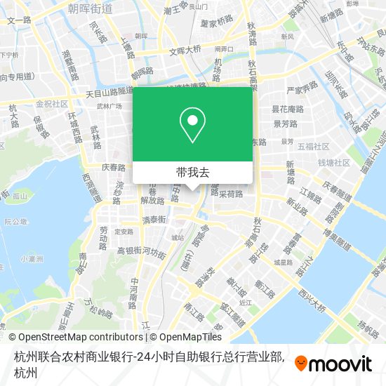 杭州联合农村商业银行-24小时自助银行总行营业部地图