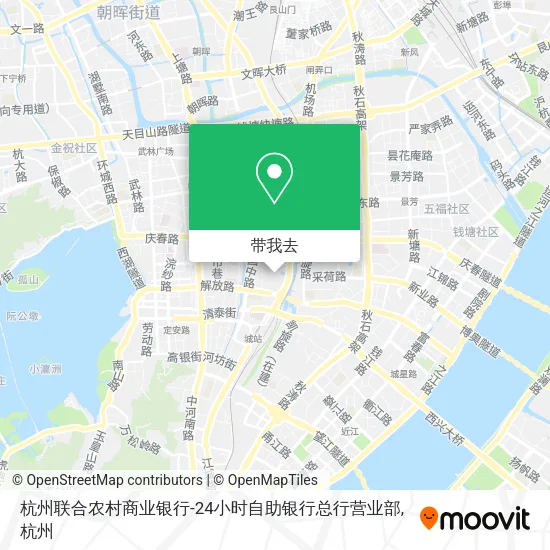 杭州联合农村商业银行-24小时自助银行总行营业部地图