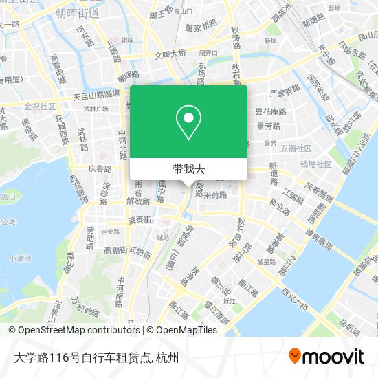 大学路116号自行车租赁点地图