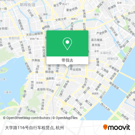 大学路116号自行车租赁点地图