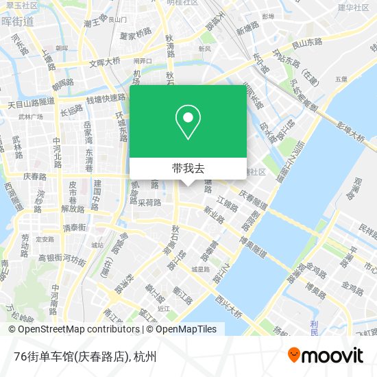 76街单车馆(庆春路店)地图