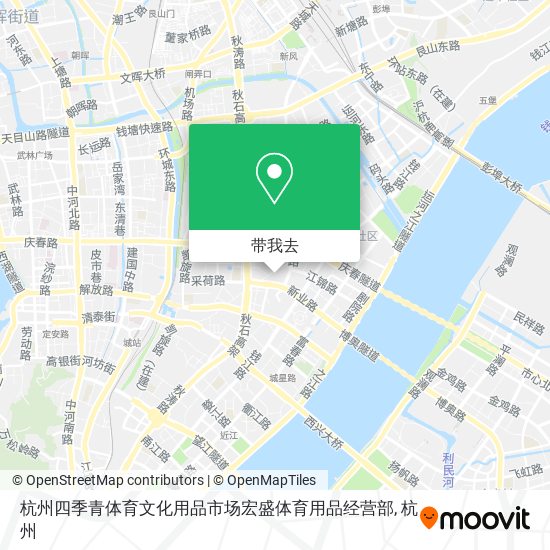 杭州四季青体育文化用品市场宏盛体育用品经营部地图