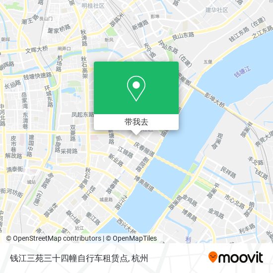 钱江三苑三十四幢自行车租赁点地图