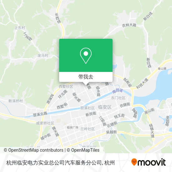 杭州临安电力实业总公司汽车服务分公司地图