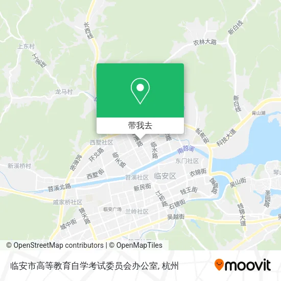 临安市高等教育自学考试委员会办公室地图