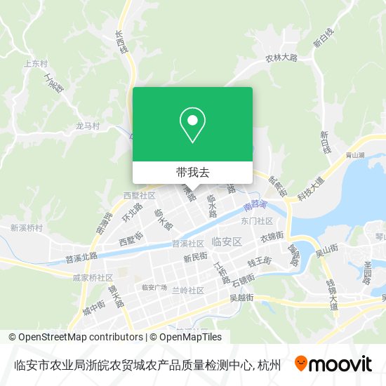 临安市农业局浙皖农贸城农产品质量检测中心地图