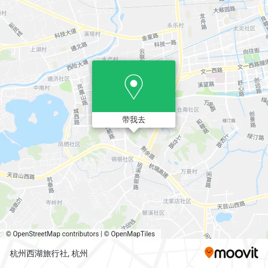 杭州西湖旅行社地图