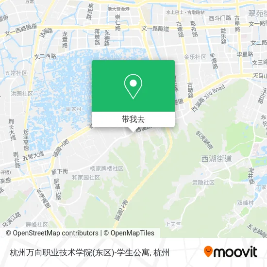 杭州万向职业技术学院(东区)-学生公寓地图