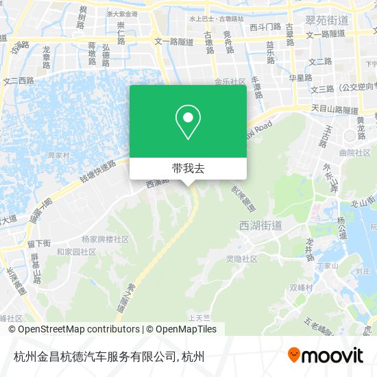 杭州金昌杭德汽车服务有限公司地图