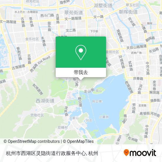 杭州市西湖区灵隐街道行政服务中心地图