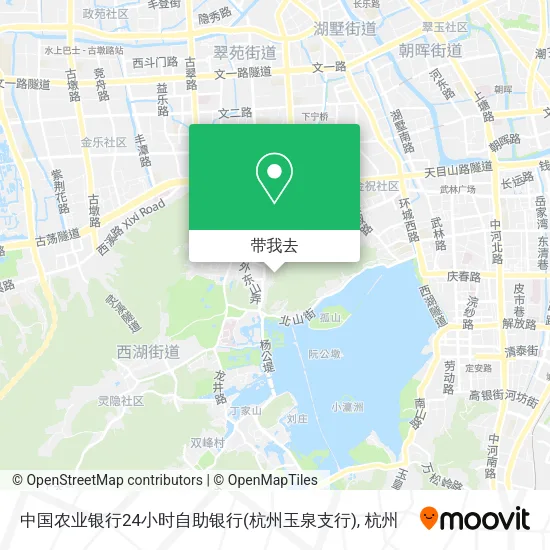 中国农业银行24小时自助银行(杭州玉泉支行)地图