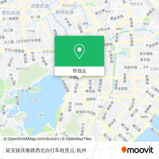 延安路庆春路西北自行车租赁点地图