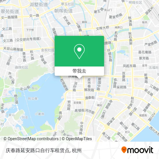 庆春路延安路口自行车租赁点地图