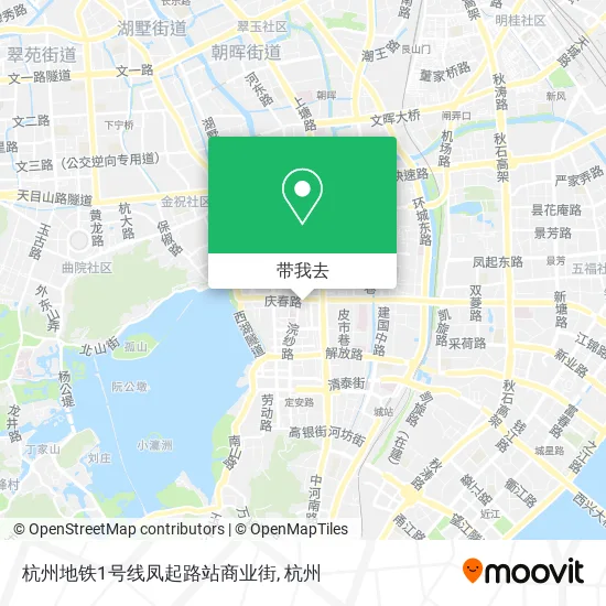 杭州地铁1号线凤起路站商业街地图