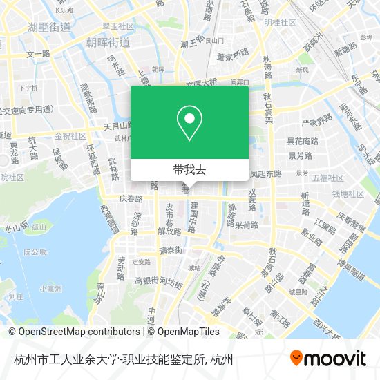 杭州市工人业余大学-职业技能鉴定所地图