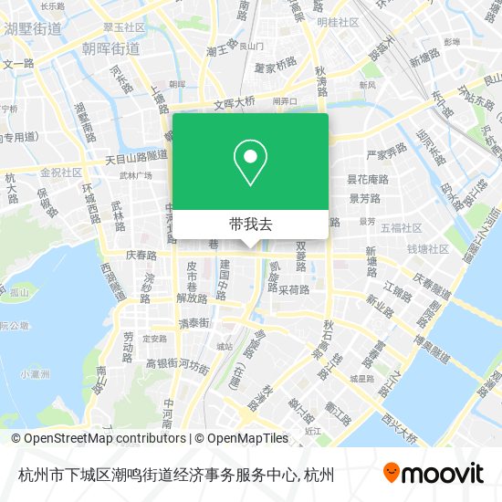 杭州市下城区潮鸣街道经济事务服务中心地图