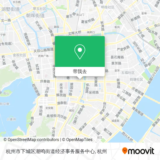 杭州市下城区潮鸣街道经济事务服务中心地图