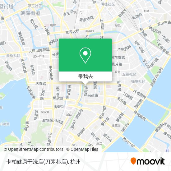 卡柏健康干洗店(刀茅巷店)地图
