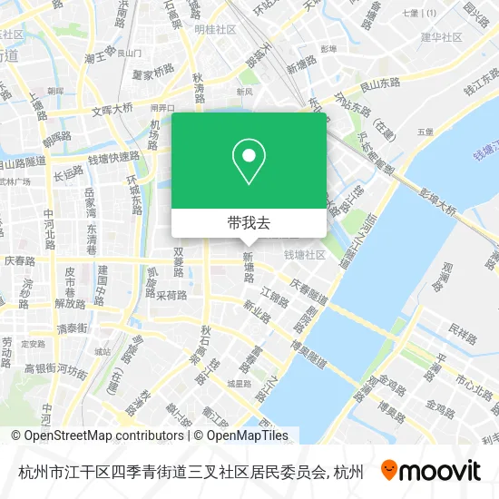 杭州市江干区四季青街道三叉社区居民委员会地图