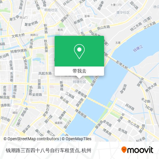 钱潮路三百四十八号自行车租赁点地图