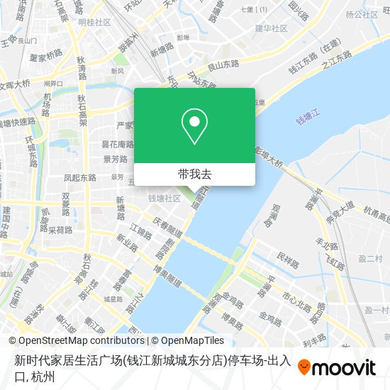 新时代家居生活广场(钱江新城城东分店)停车场-出入口地图