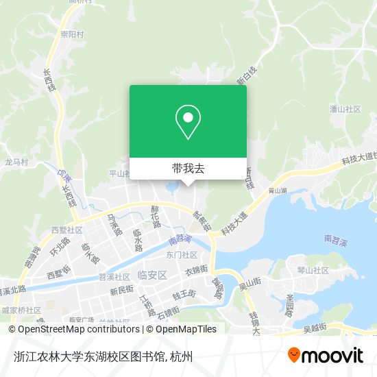 浙江农林大学东湖校区图书馆地图