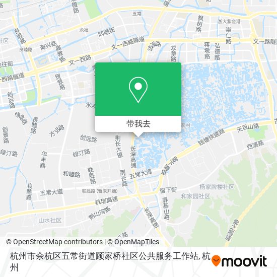 杭州市余杭区五常街道顾家桥社区公共服务工作站地图